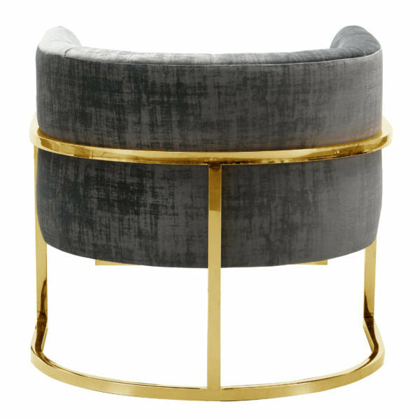Magnolia Grey Chair With Gold Base - Be Bold Furniture