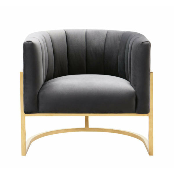 Magnolia Grey Velvet Chair - Be Bold Furniture