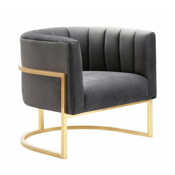 Magnolia Grey Velvet Chair - Be Bold Furniture