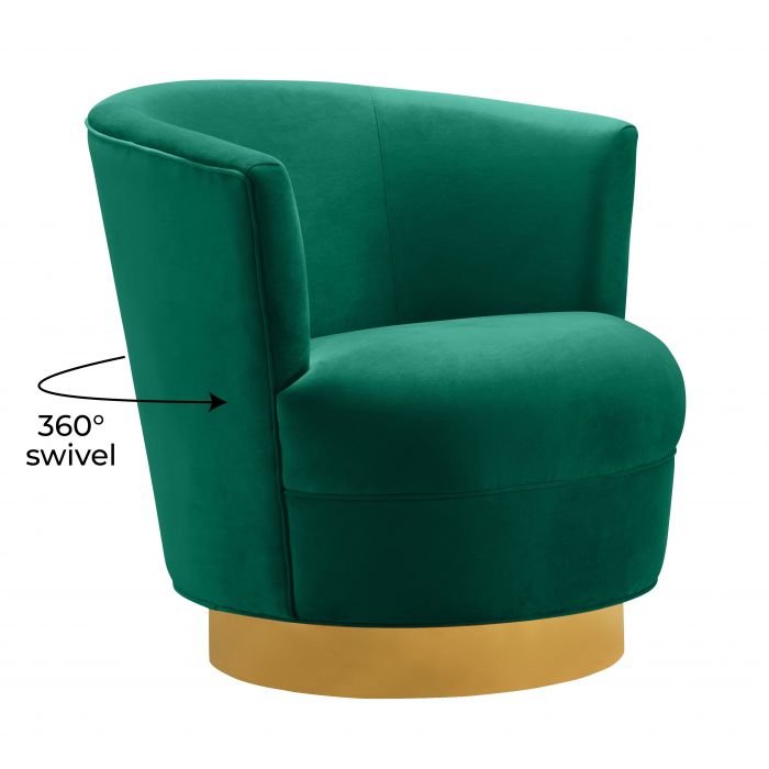 Noah Green Swivel Chair - Be Bold Furniture