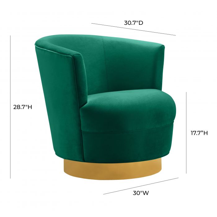Noah Green Swivel Chair - Be Bold Furniture