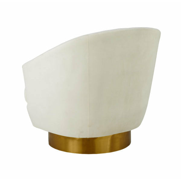 Canyon Cream Velvet Swivel Chair - Be Bold Furniture