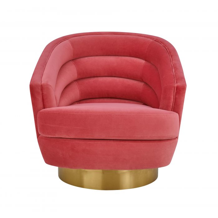 Canyon Hot Pink Velvet Swivel Chair - Be Bold Furniture