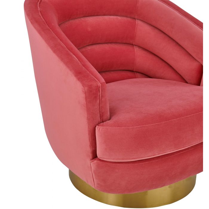 Canyon Hot Pink Velvet Swivel Chair - Be Bold Furniture