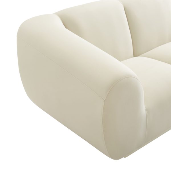 Emme Cream Velvet Sofa - Be Bold Furniture