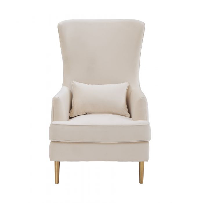 Alina Cream Tall Tufted Back Chair - Be Bold Furniture