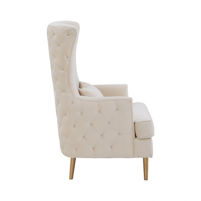 Alina Cream Tall Tufted Back Chair - Be Bold Furniture