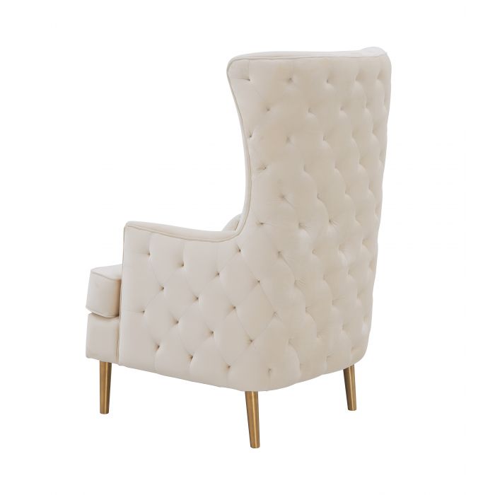 Alina Cream Tall Tufted Back Chair - Be Bold Furniture