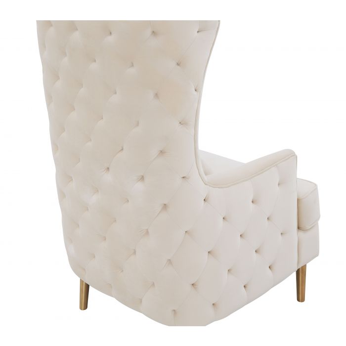 Alina Cream Tall Tufted Back Chair - Be Bold Furniture