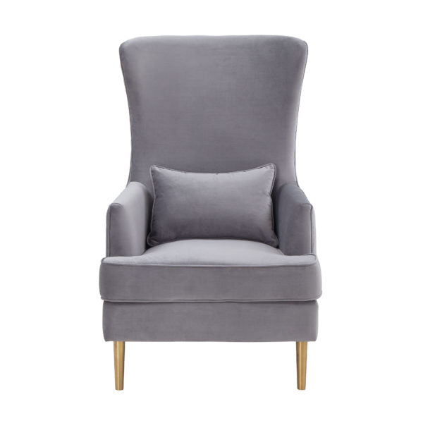 Alina Grey Tall Tufted Back Chair - Be Bold Furniture