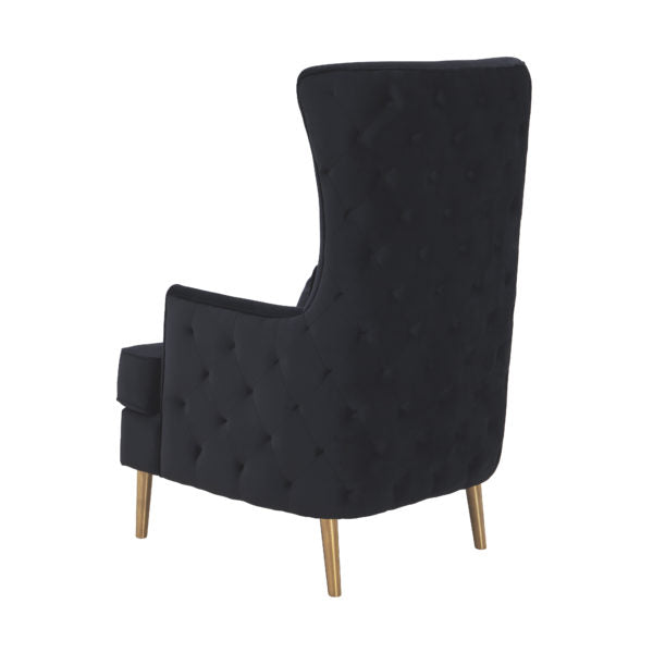 Alina Black Tall Tufted Back Chair - Be Bold Furniture