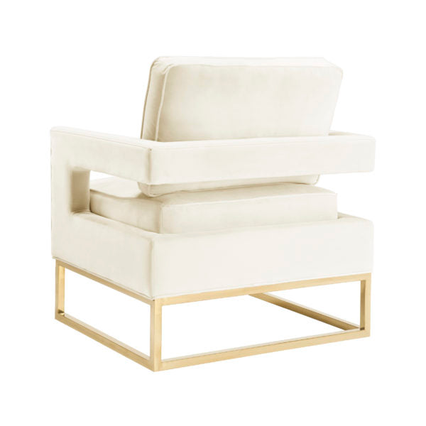 Avery Cream Velvet Chair - Be Bold Furniture