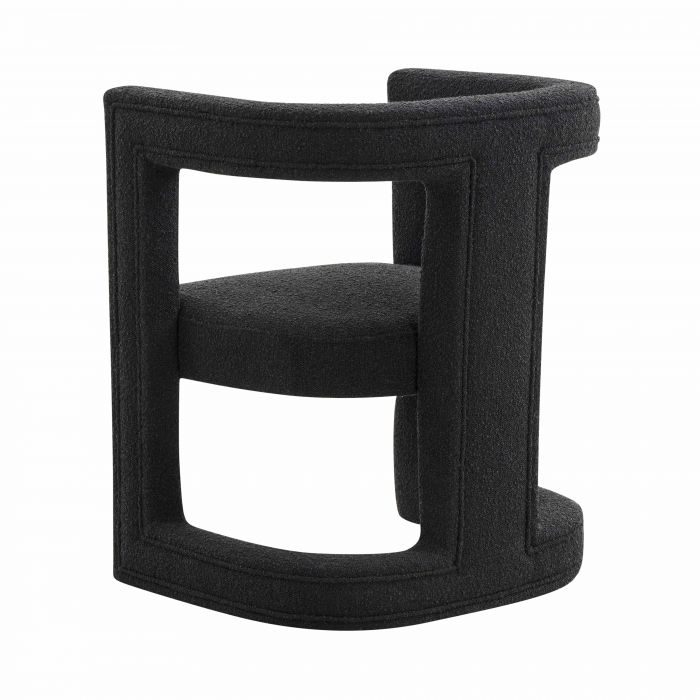 Ada Black Boucle Chair - Be Bold Furniture