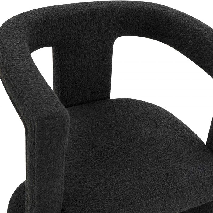 Ada Black Boucle Chair - Be Bold Furniture