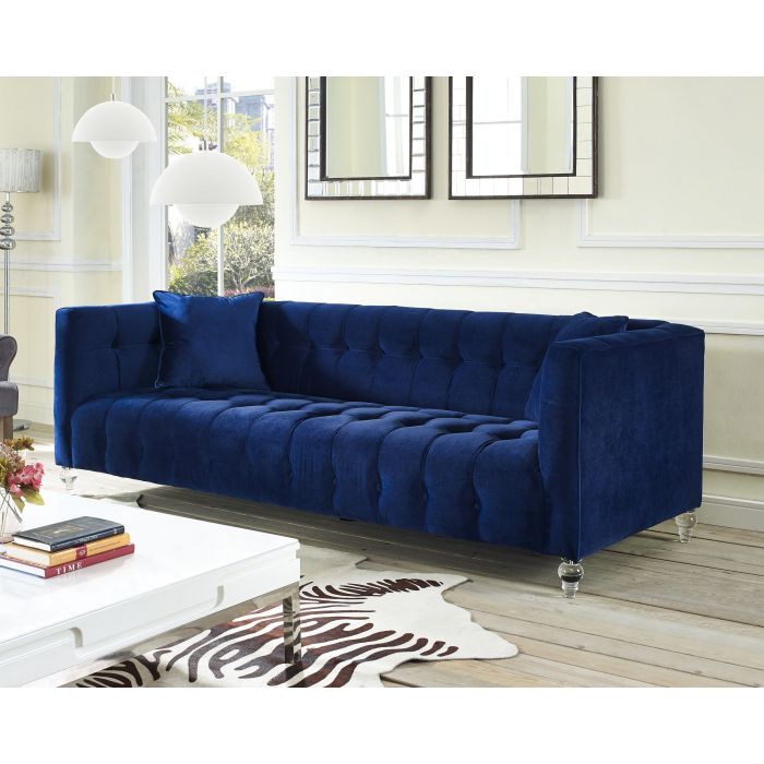 Bea Navy Velvet Sofa - Be Bold Furniture