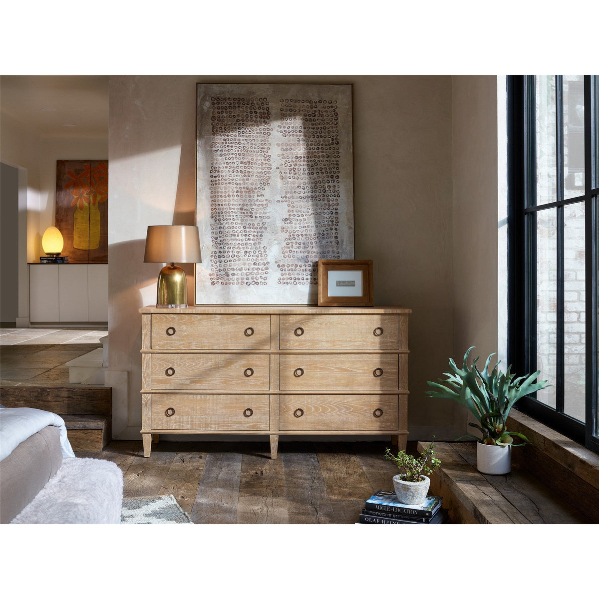 Six Drawer Dresser Brown - Be Bold Furniture