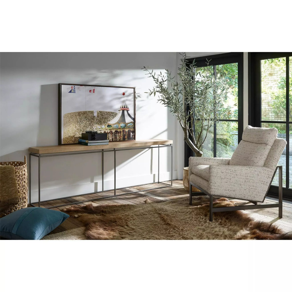 Watts Console Table Rustic Oak - Be Bold Furniture