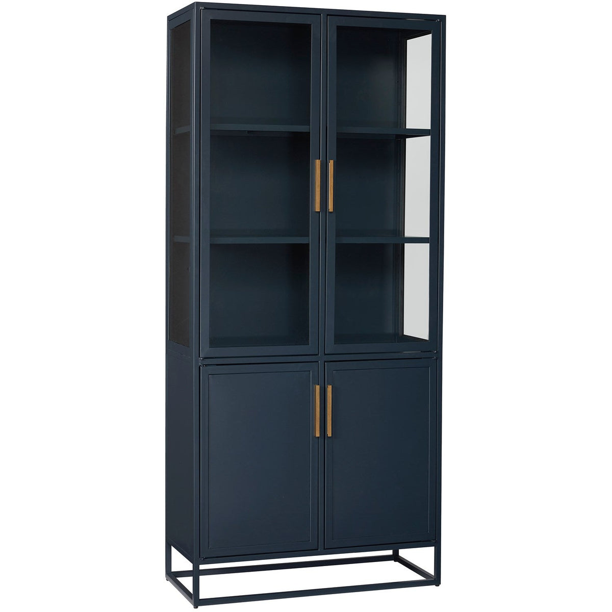 Santorini Short Metal Kitchen Cabinet Cerulean Blue - Be Bold Furniture