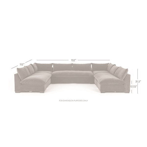 Grant 5 Pc Sectional Henry Charcoal - Be Bold Furniture