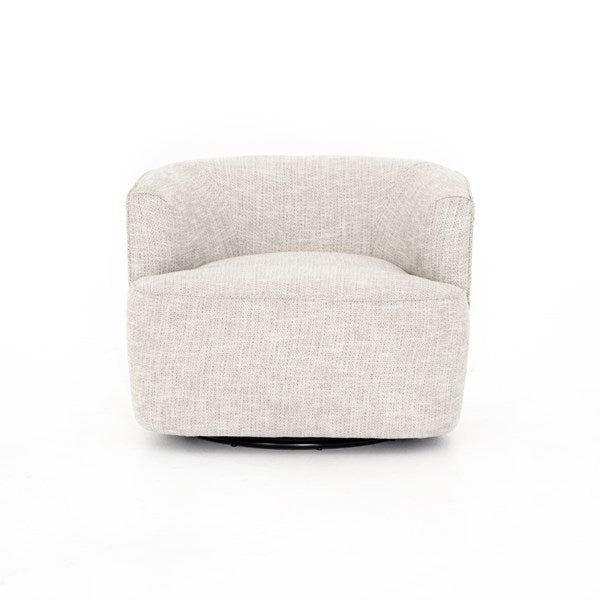 Mila Swivel Chair Brazos Dove - Be Bold Furniture