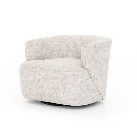 Mila Swivel Chair Brazos Dove - Be Bold Furniture