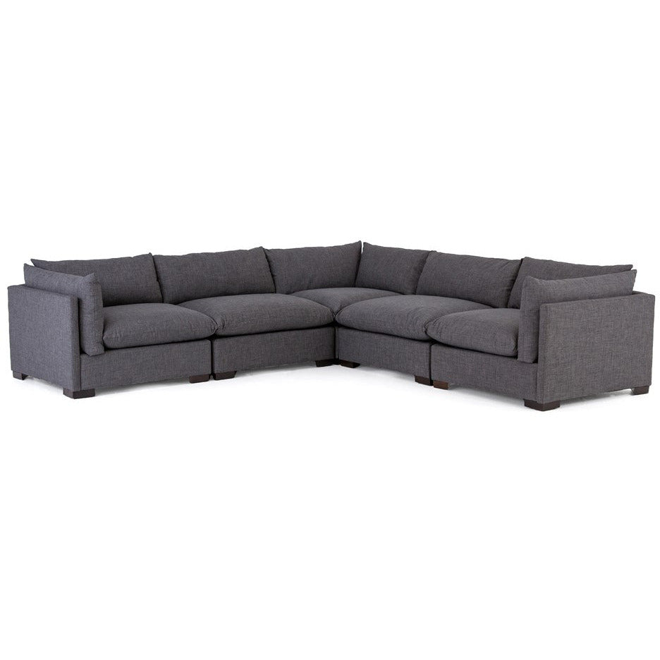 Westwood 5-Pc Sectional Bennett Charcoal - Be Bold Furniture