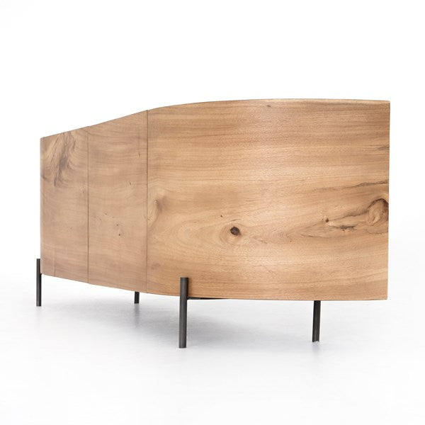 Lunas Media Console Gold Guanacaste - Be Bold Furniture