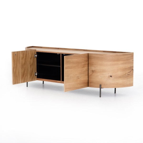 Lunas Media Console Gold Guanacaste - Be Bold Furniture