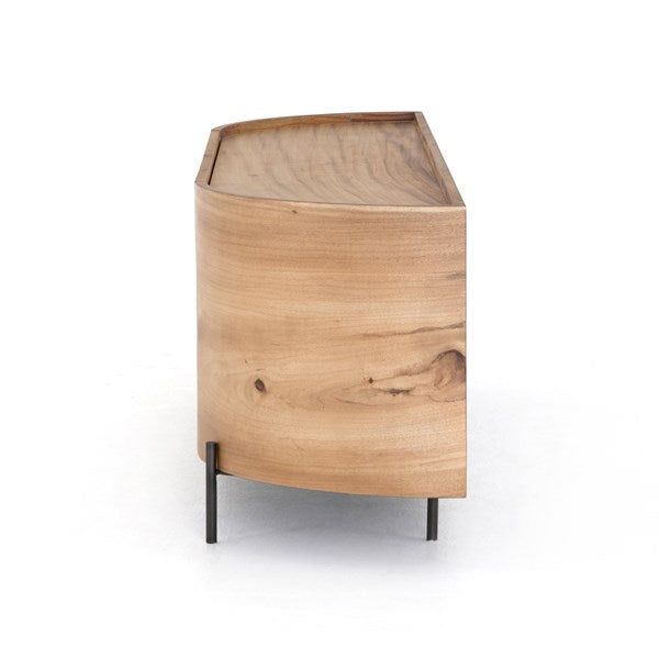 Lunas Media Console Gold Guanacaste - Be Bold Furniture