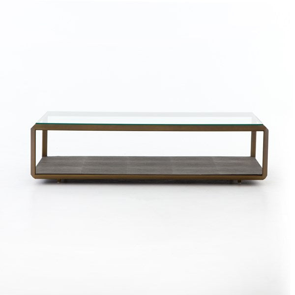 Shagreen Shadow Box Coffee Table Grey - Be Bold Furniture
