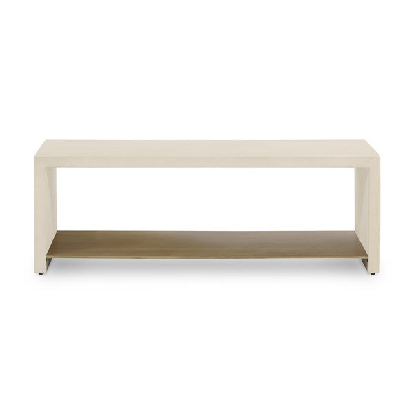 Hugo Coffee Table Parchment White - Be Bold Furniture