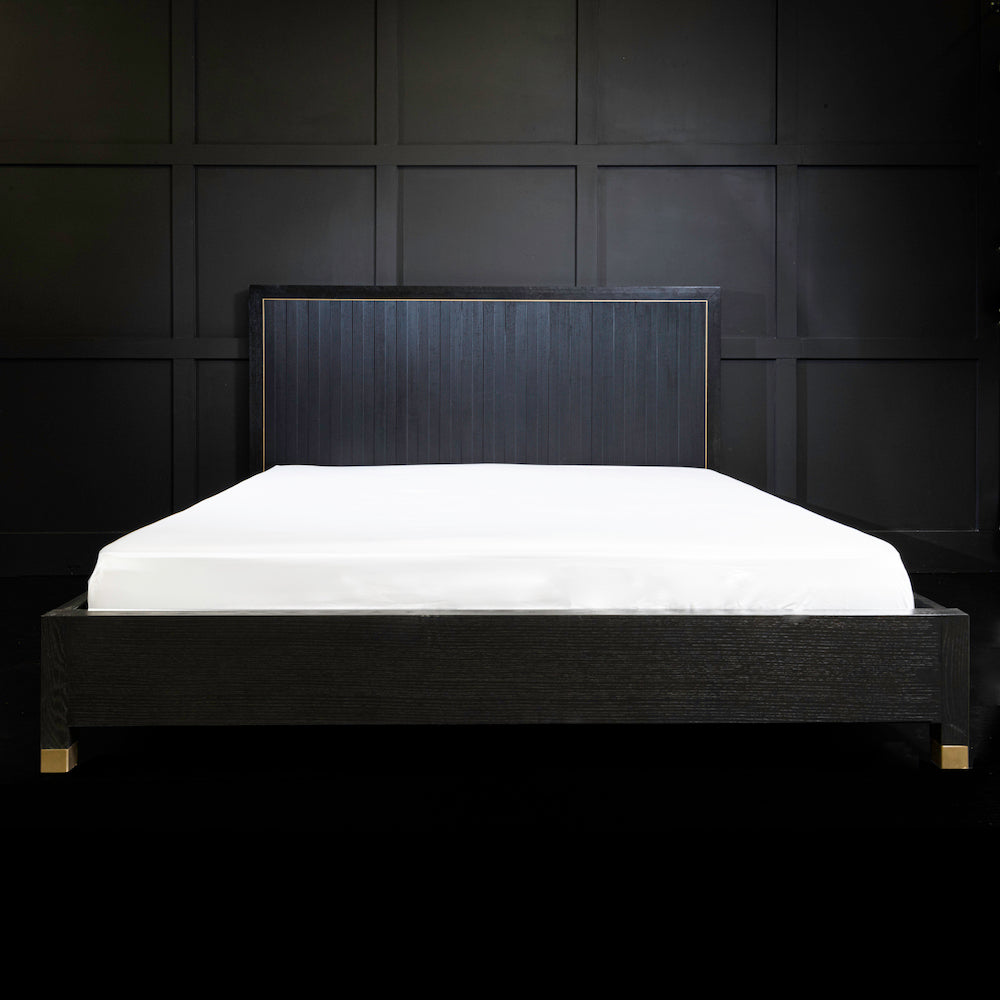 Caleb Bed, Onyx Oak - Be Bold Furniture