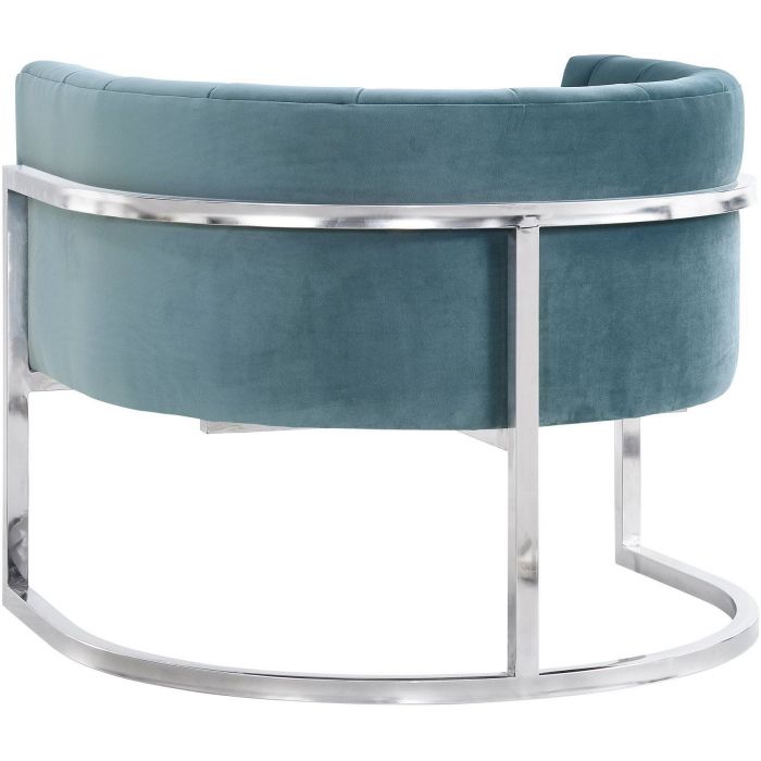 Magnolia Sea Blue Chair with Silver Base - Be Bold Furniture