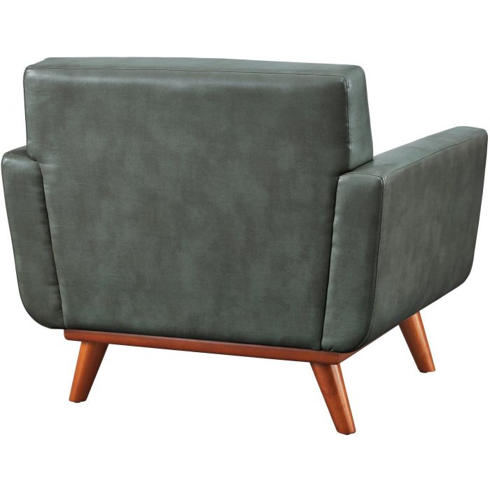 Lyon Smoke Grey Leather Chair - Be Bold Furniture