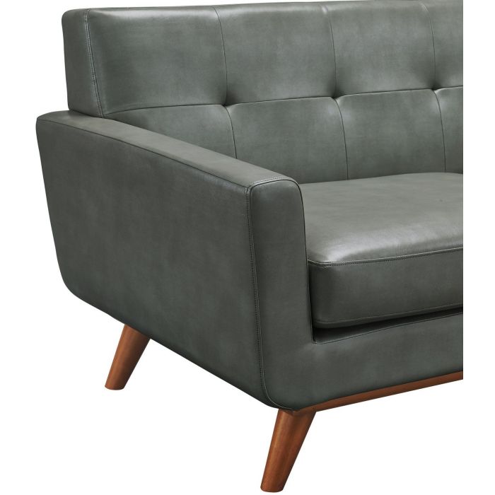 Lyon Smoke Grey Leather Chair - Be Bold Furniture