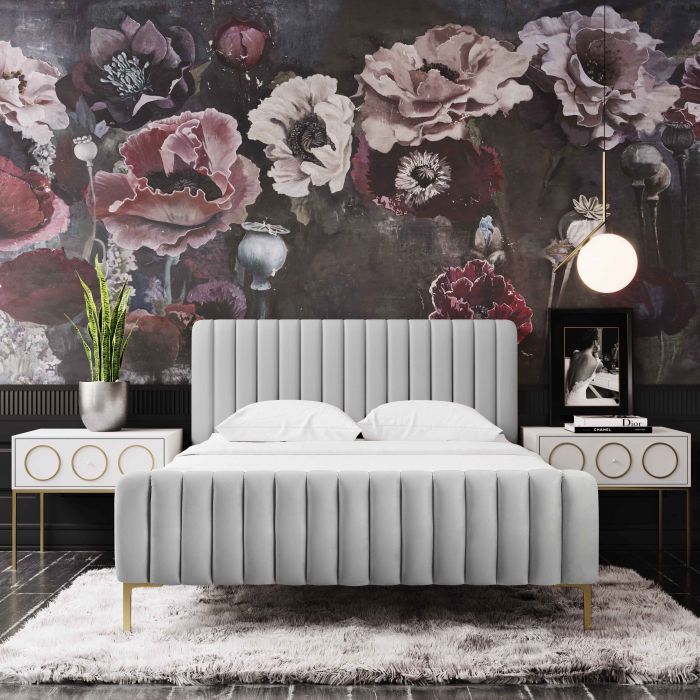 Angela Grey Bed - Be Bold Furniture