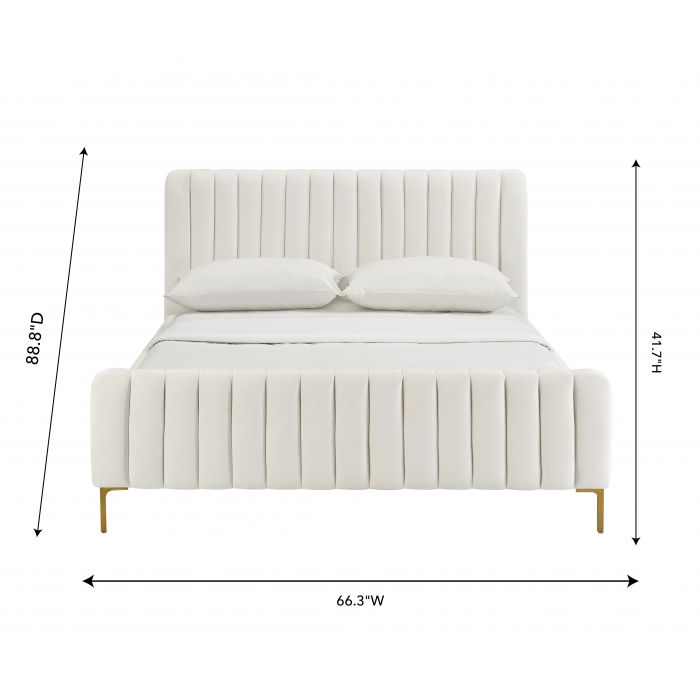 Angela Cream Bed - Be Bold Furniture