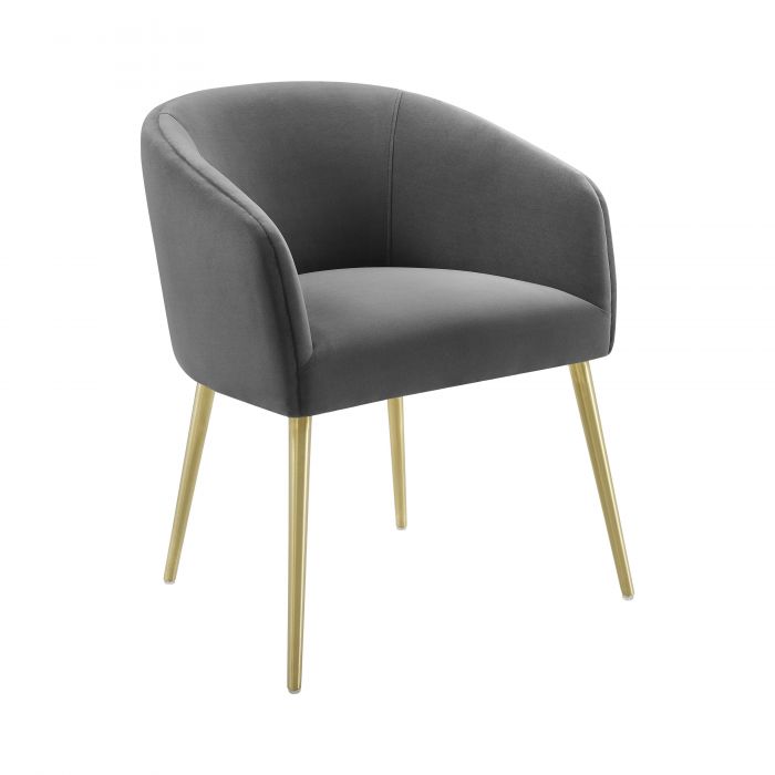 Arya Performance Velvet Grey Dining Chair - Be Bold Furniture