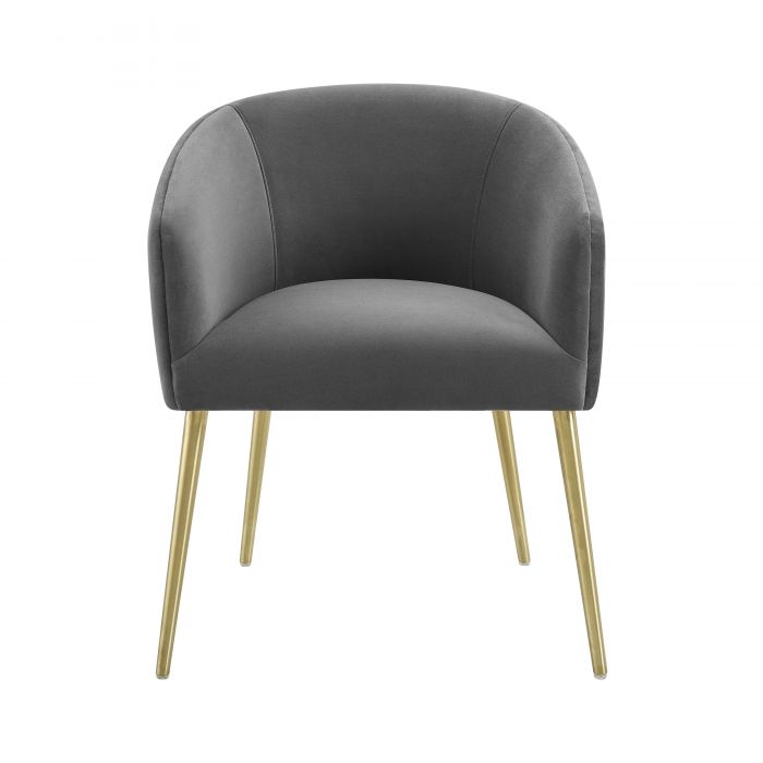 Arya Performance Velvet Grey Dining Chair - Be Bold Furniture