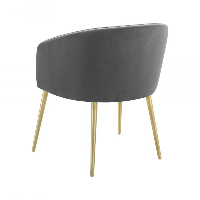 Arya Performance Velvet Grey Dining Chair - Be Bold Furniture