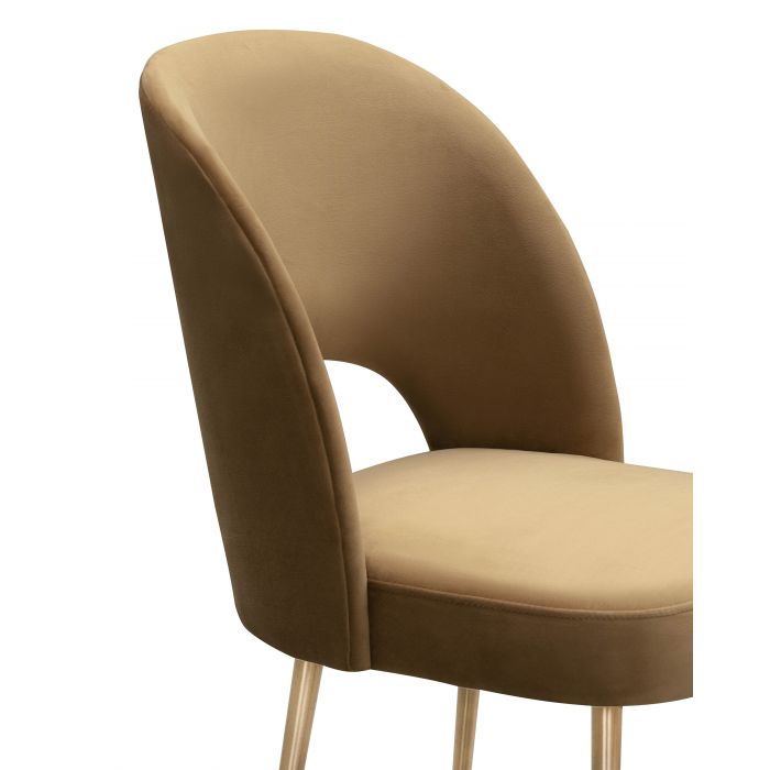 Swell Cognac Velvet Chair - Be Bold Furniture