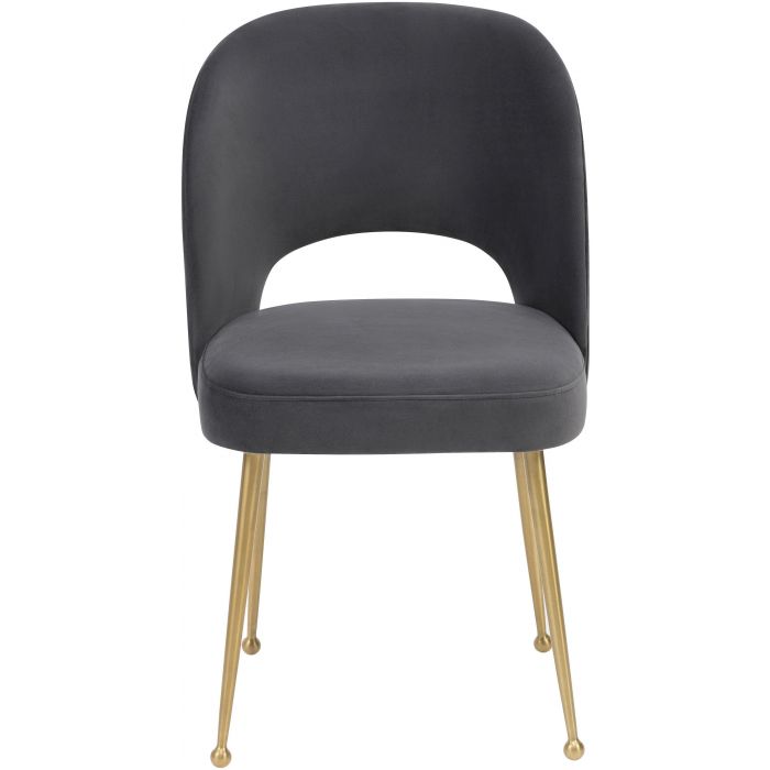 Swell Dark Grey Velvet Chair - Be Bold Furniture