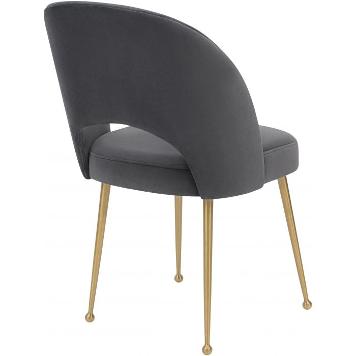 Swell Dark Grey Velvet Chair - Be Bold Furniture