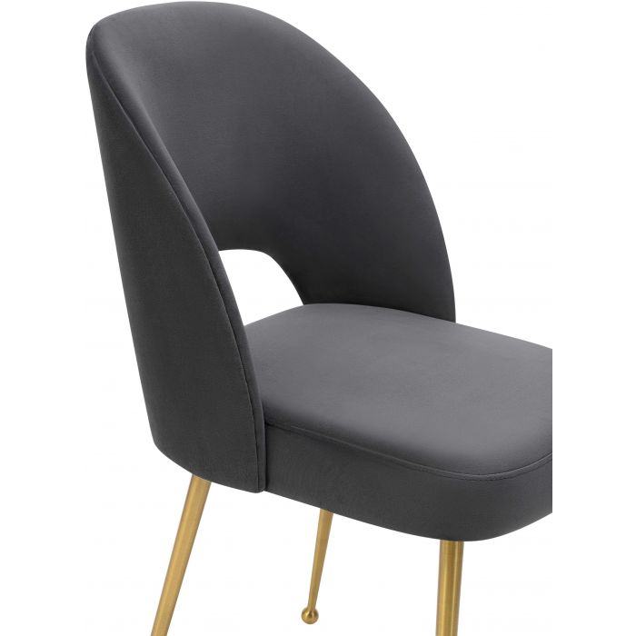 Swell Dark Grey Velvet Chair - Be Bold Furniture