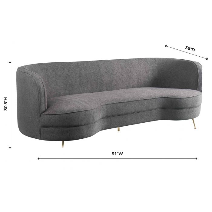 Flare Grey Tweed Sofa - Be Bold Furniture