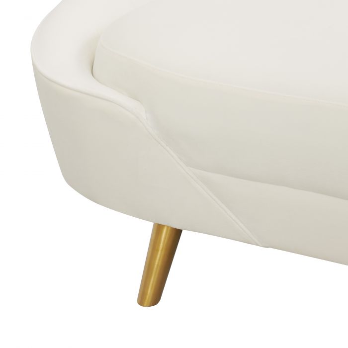 Cleopatra Cream Velvet Sofa - Be Bold Furniture