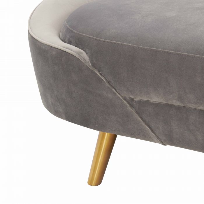 Cleopatra Grey Velvet Sofa - Be Bold Furniture
