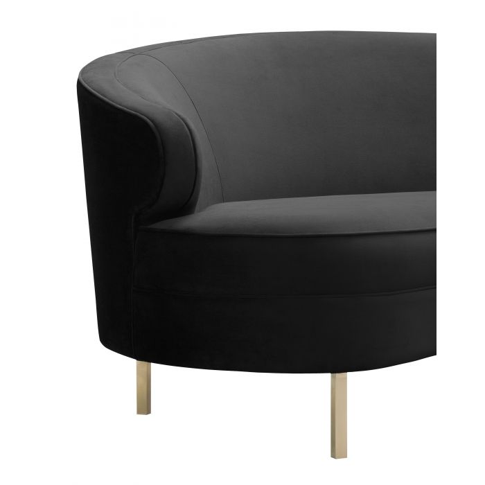 Baila Black Velvet Sofa - Be Bold Furniture