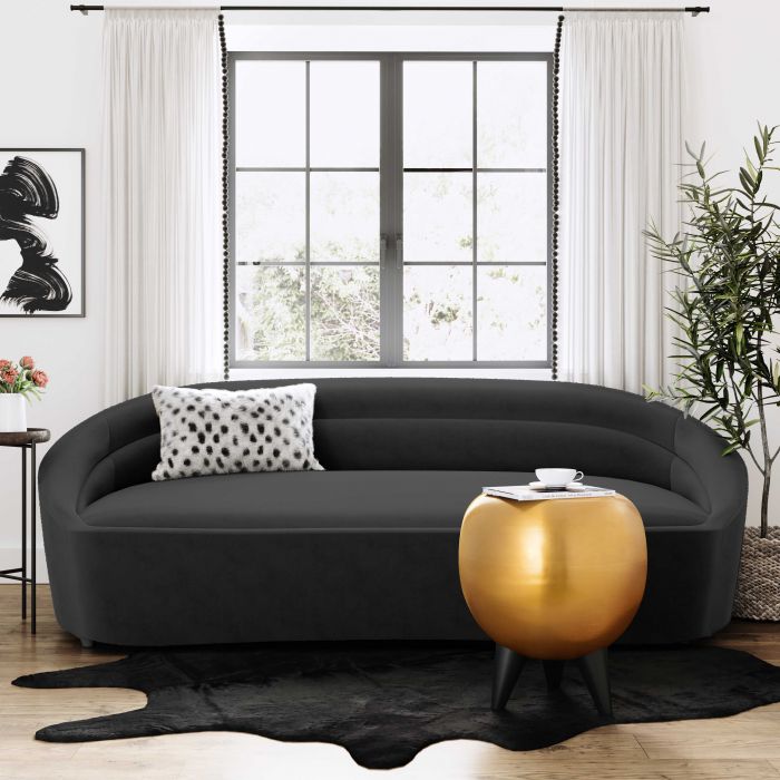 Ellison Black Velvet Sofa - Be Bold Furniture