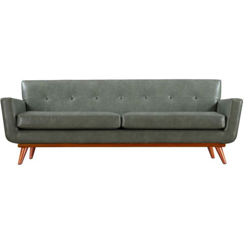 Lyon Smoke Grey Leather Sofa - Be Bold Furniture